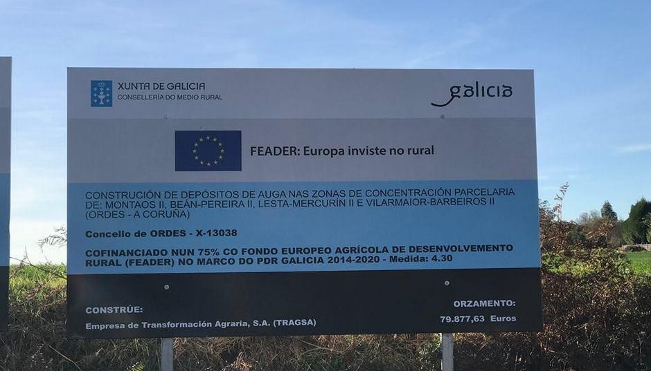 Medio Rural incia as tarefas para a construción de depósitos de auga no rural ordense