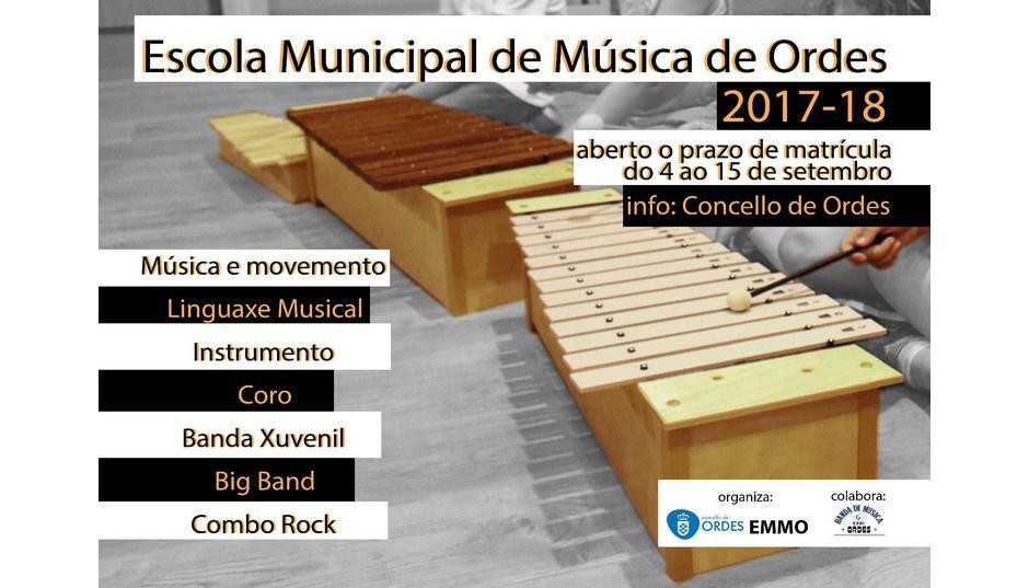 Aberta a inscrición para a Escola Municipal de Música