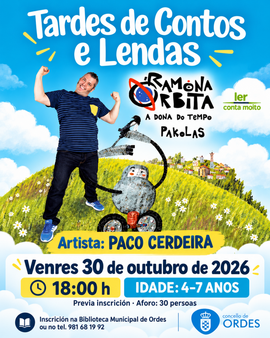 Pakolas será o novo convidado da Biblioteca Municipal de Ordes para as súas Tardes de Contos e Lendas