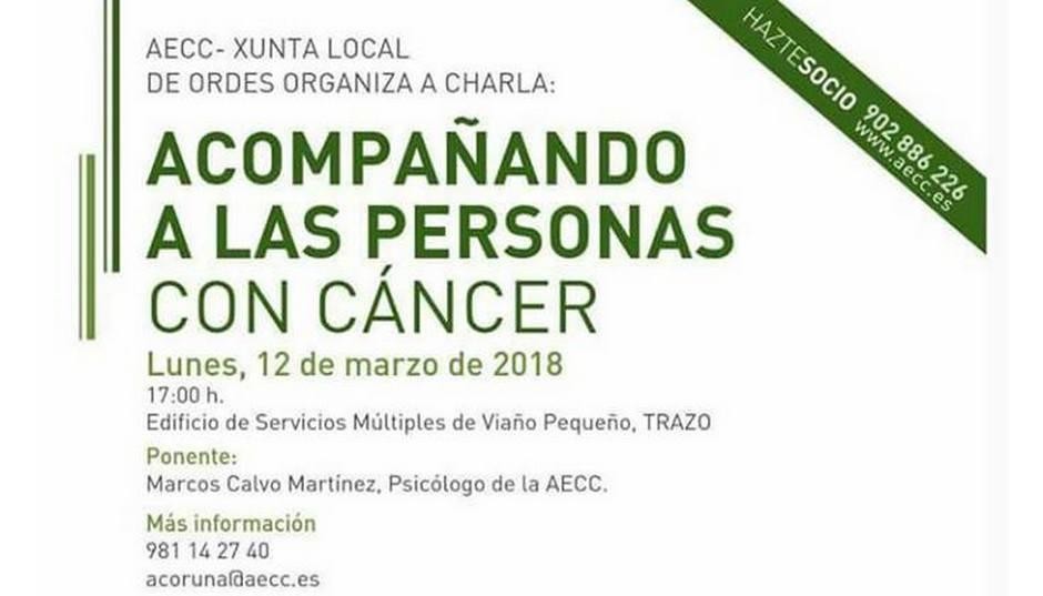 Charla sobre o acompañamento das persoas con cancro