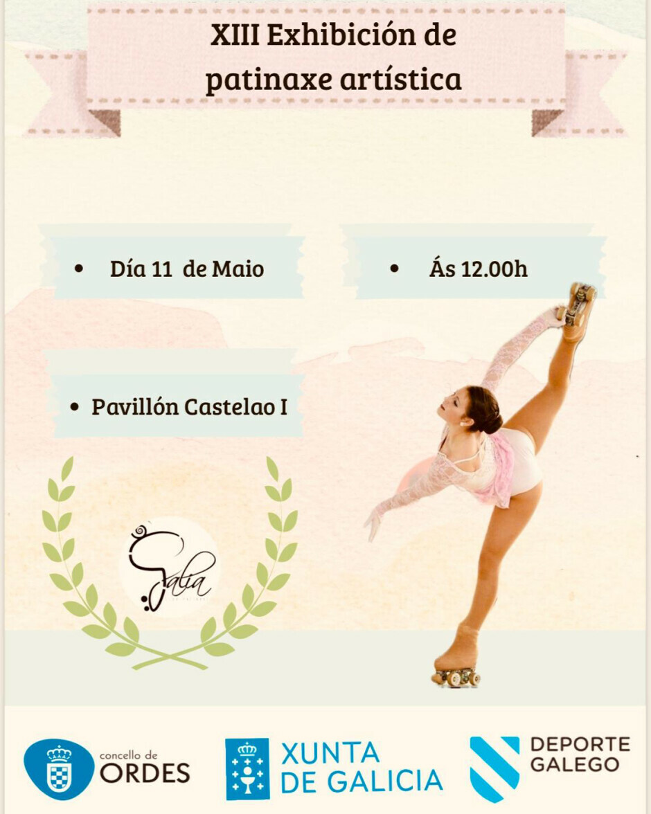 Ordes acollerá esta fin de semana a XIII Exhibición de Patinaxe Artística