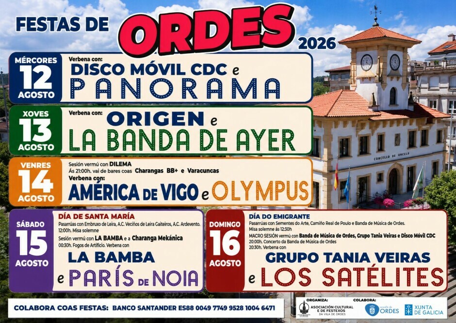 FESTAS DE ORDES 2026