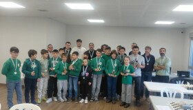 Agustín Rodríguez e Simón  Blanco, vencedores  do Torneo Xadrez Ordes