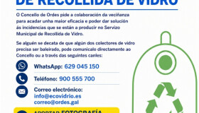 O Concello de Ordes activa unha campaña de colaboración cidadá para mellorar o servizo de recollida de vidro 