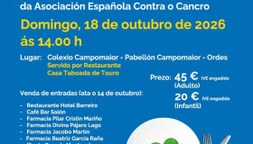 Comida solidaria organizada pola Asociación Española Contra o Cancro en Ordes