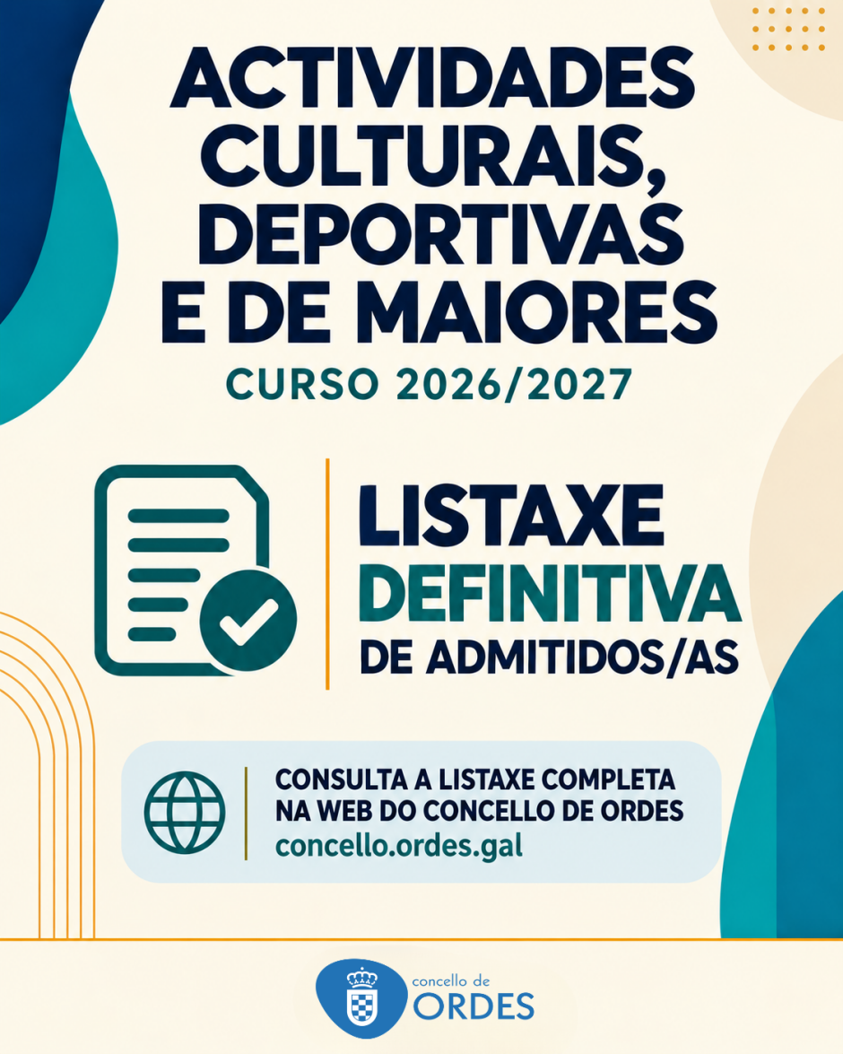 LISTAXE DEFINITIVA DE ADMITIDOS/AS – ACTIVIDADES 2026/2027