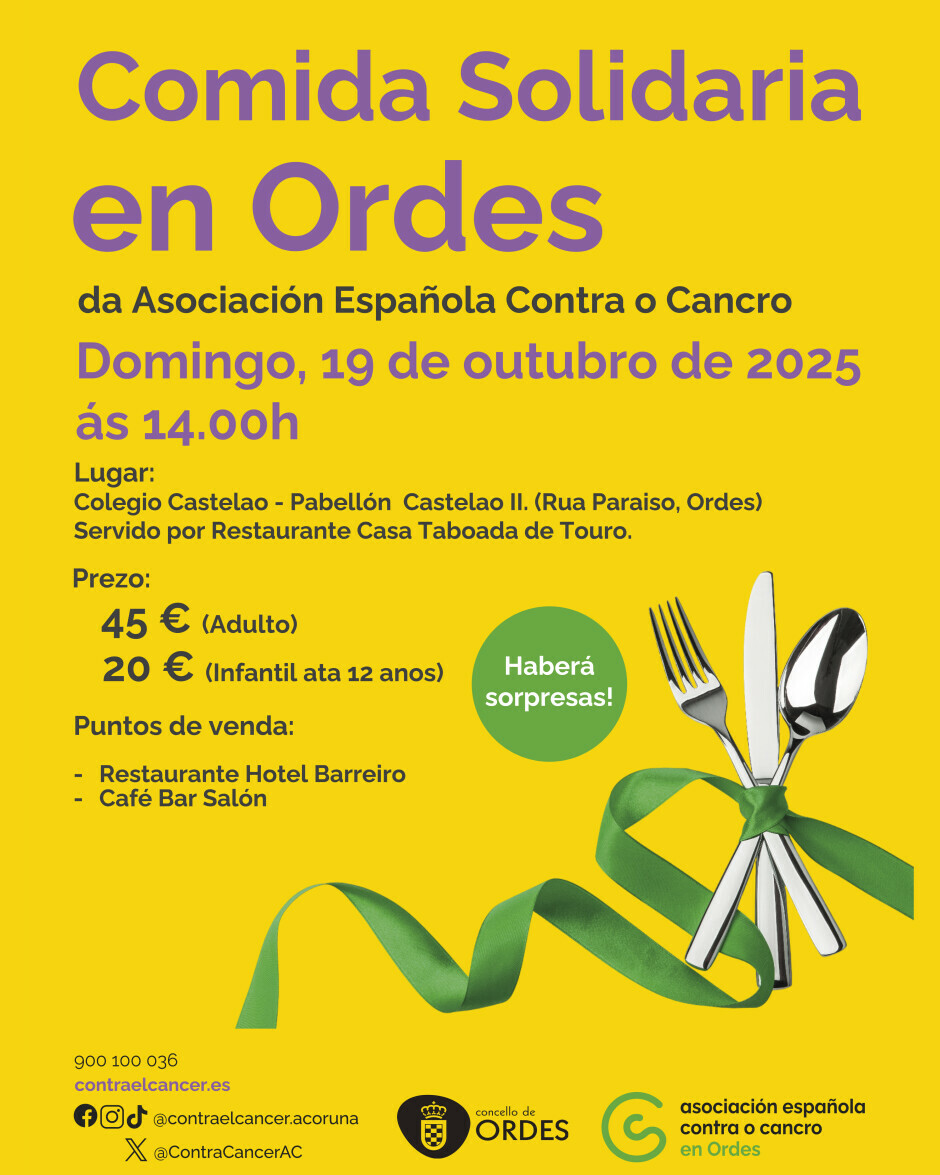 Comida solidaria contra o cancro
