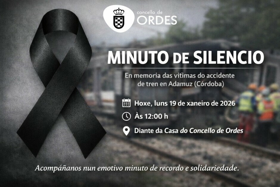 MINUTO DE SILENCIO POLO ACCIDENTE FERROVIARIO EN ADAMUZ