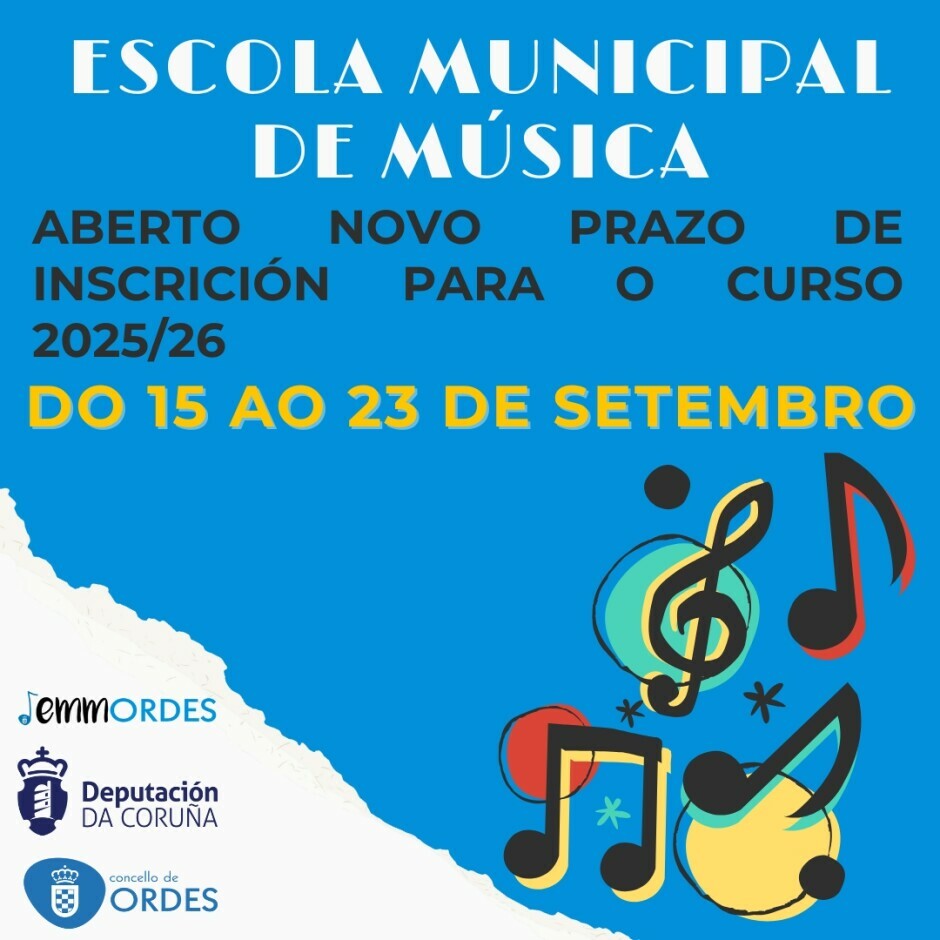 A Escola Municipal de Música de Ordes abre un novo prazo de matrícula