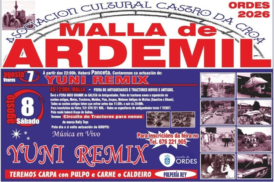 Ardemil prepárase para celebrar a súa tradicional Malla coa feira de antigüidades máis grande de Galicia