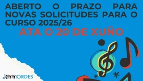 A Escola Municipal de Música de Ordes abre o prazo de matrícula para novos ingresos