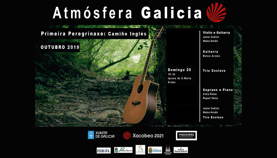 Atmosfera Galicia ofrecerá un concerto da soprano Clara Panas e do pianista Rupert Twine na igrexa de Santa María