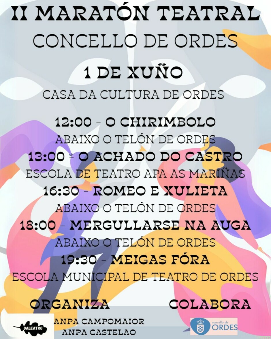 Este domingo terá lugar o II Maratón Teatral Concello de Ordes