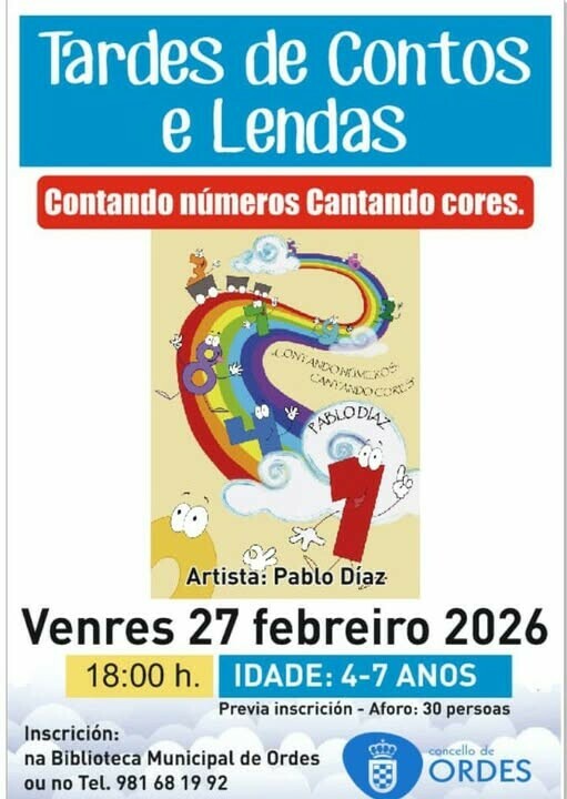 Pablo Díaz abre o novo ciclo das Tardes de Contos e Lendas na Biblioteca Municipal de Ordes