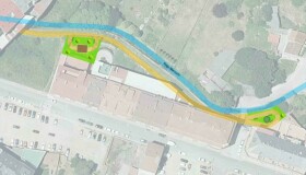 Visita de Paula Uría Traba, Directora Xeral de Enerxías Renovables e Cambio Climático, a obra infraestrutura verde do río Mercurín