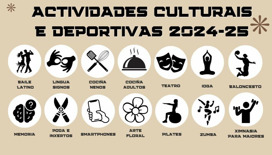 ACTIVIDADES CULTURAIS E DEPORTIVAS CURSO 2024/2025