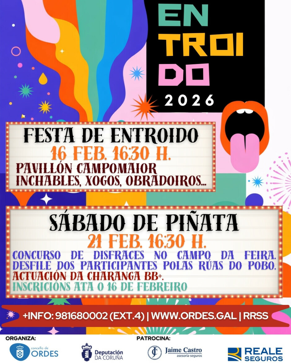 Ordes repartirá máis de 4.000 euros en premios no seu tradicional Sábado de Piñata