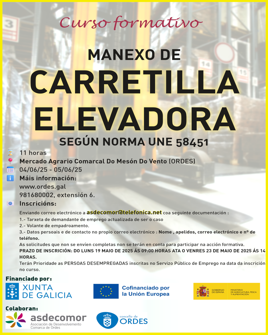 Curso de manexo de carretilla elevadora