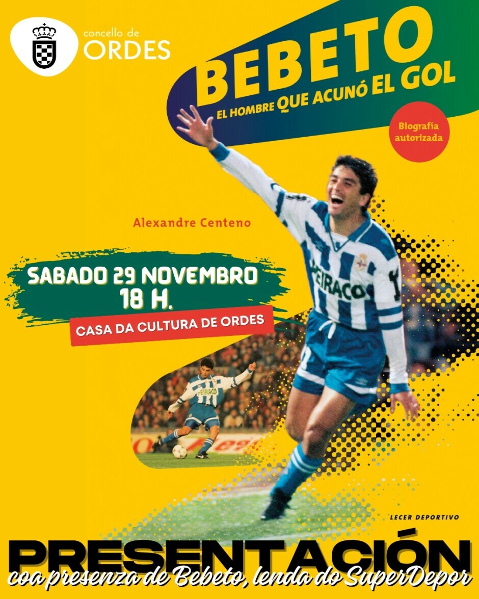 Bebeto presentará a súa biografía en Ordes