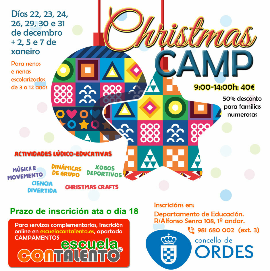 Aberto o prazo para inscribirse no Christmas Camp