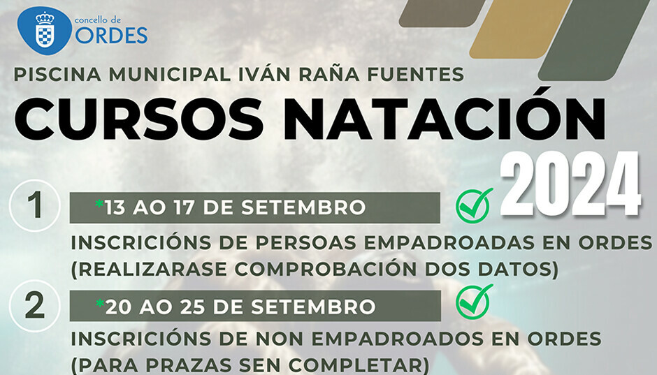 CURSOS DE NATACIÓN PISCINA IVÁN RAÑA FUENTES TEMPADA 2024