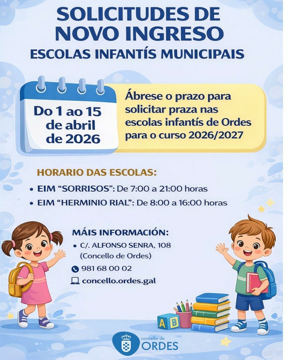 ABRE O PRAZO DE SOLICITUDES NAS ESCOLAS INFANTÍS
