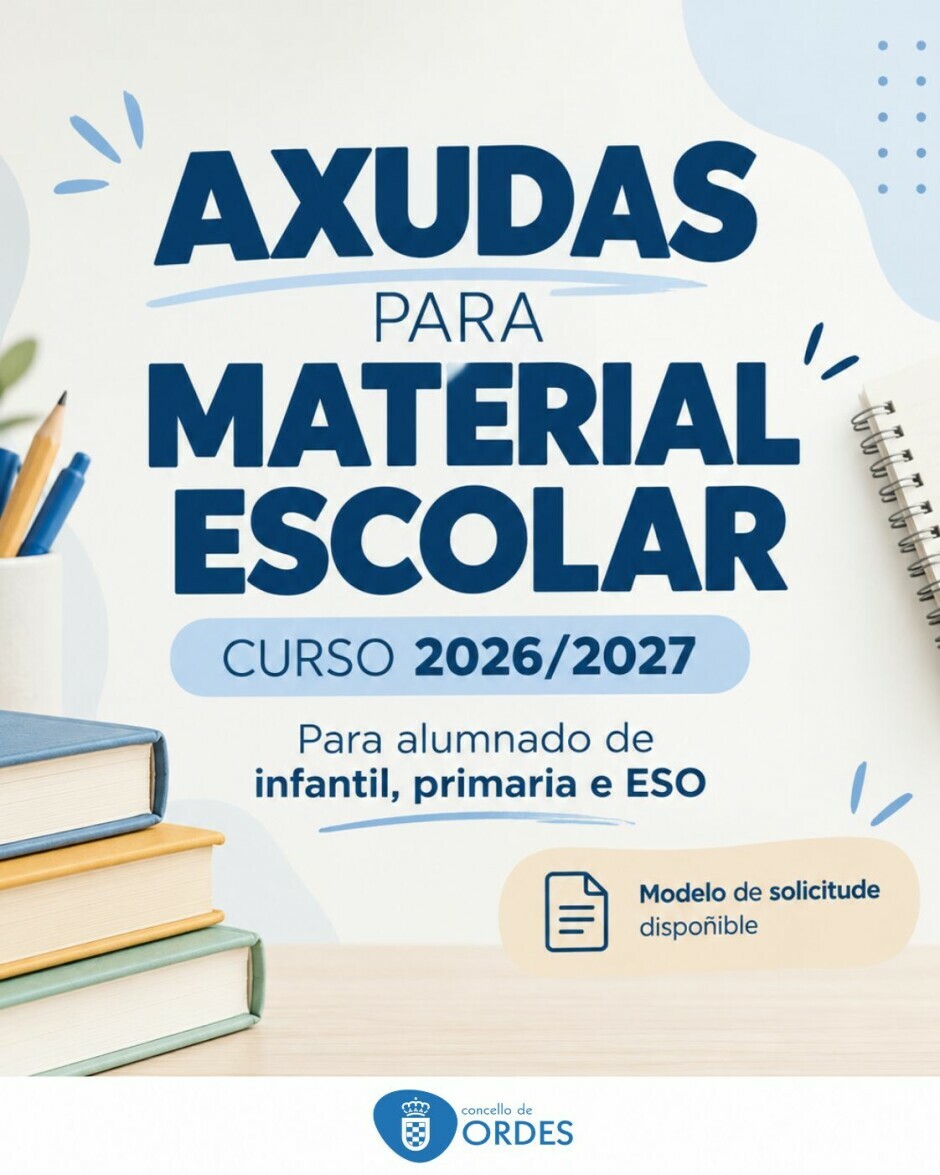 AXUDAS PARA MATERIAL ESCOLAR – CURSO 2026/2027